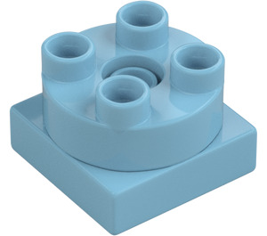 Duplo Azure Moyen Turn Brique 2 x 2 (10888)