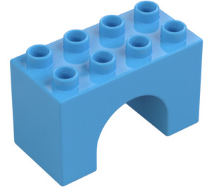 Duplo Středně modrá Klenba Kostka 2 x 4 x 2 (11198)