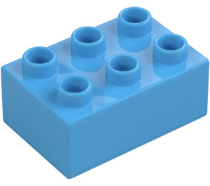 Duplo Medium blå Klods 2 x 3 (87084)