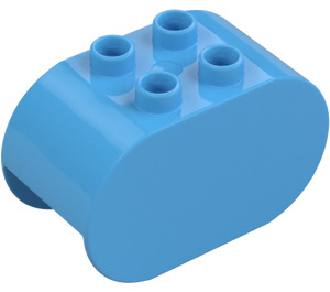 Duplo Medium Blue Brick 2 x 4 x 2 with Rounded Ends (6448)