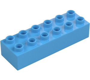 Duplo Medium Blue Brick 2 x 6 (2300)