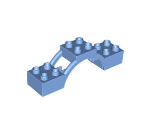 Duplo Medium blå Kloss 2 x 8 x 2 med bo med Holder,dia.5 (62664)