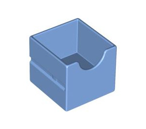 Duplo Blu medio Drawer con Cut Out (6471)