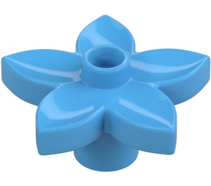 Duplo Medium Blue Flower with 5 Angular Petals (6510 / 52639)