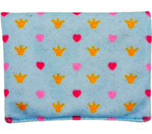 Duplo Medium Blue Mattress with Hearts and Crowns