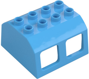 Duplo Medium blauw Passagier Cabin voor Trein (13530)