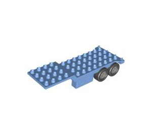 Duplo Medium Blue Trailer with Hinge 4 x 13 (89861)