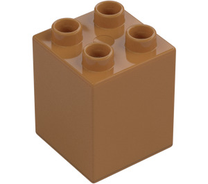 Duplo Mittleres dunkles Fleisch Stein 2 x 2 x 2 (31110)