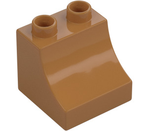 Duplo Medium Dark Flesh Brick with Curve 2 x 2 x 1.5 (11169)