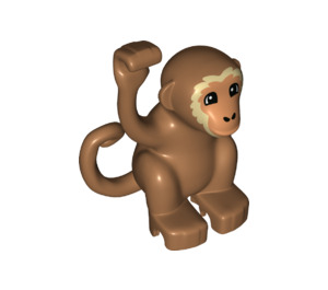 Duplo Medium Dark Flesh Monkey with Flesh Fur around Face (81457)