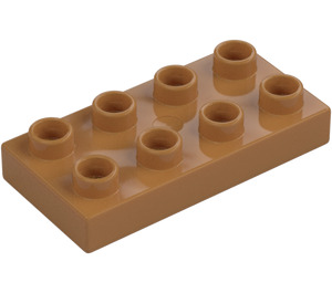 Duplo Mittleres dunkles Fleisch Platte 2 x 4 (4538 / 40666)