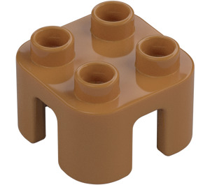 Duplo Medium donker vleeskleurig Stool (65273)