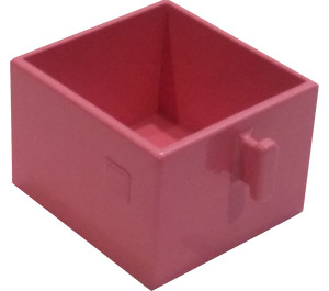 Duplo Rosa scuro medio Drawer con Maniglia (4891)