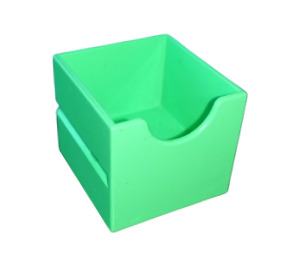 Duplo Středně zelená Drawer s Cut Out (6471)