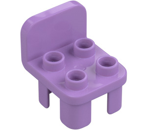 Duplo Mittlerer Lavendel Chair 2 x 2 x 2 mit Noppen (6478 / 34277)