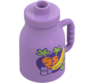 Duplo Medium Lavender Duplo Bottle with Handle with Fruit and Vegetable Smoothie (35092)