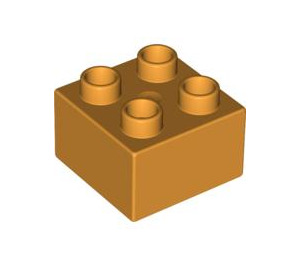 Duplo Medium Orange Brick 2 x 2 (3437 / 89461)