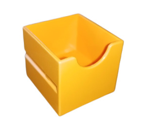 Duplo Średni pomarańczowy Drawer z Cut Out (6471)