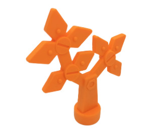 Duplo Medium orange Blomst med Rhomb (44535)