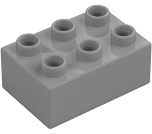 Duplo Medium steingrå Kloss 2 x 3 (87084)