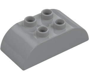 Duplo Gris piedra medio Ladrillo 2 x 4 con Curvo Lados (98223)