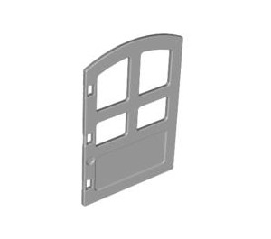 Duplo Medium Stone Gray Door with Smaller Bottom Windows (31023)