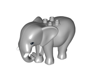 Duplo Mittleres Steingrau Elephant (89873)