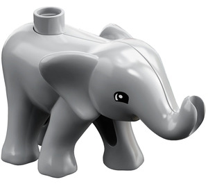 Duplo Střední kamenná šedá Elephant Calf s Trunk Gap (89879)