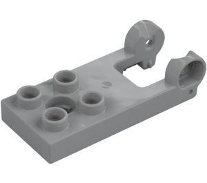 Duplo Gris piedra medio Placa 2 x 3 con Drum Sujeción con marca roja (65084 / 65491)