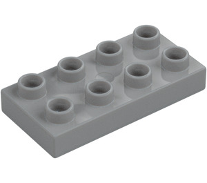 Duplo Medium Stone Gray Plate 2 x 4 (4538 / 40666)