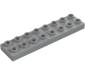 Duplo Medium Stengrå Platta 2 x 8 (44524)