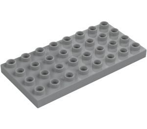 Duplo Medium Stone Gray Plate 4 x 8 (4672 / 10199)