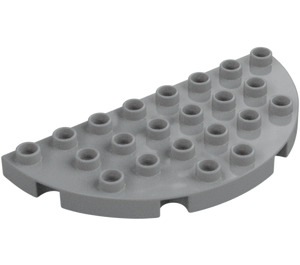 Duplo Mittleres Steingrau Platte 8 x 4 Semicircle (29304)