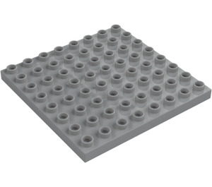 Duplo Medium Stone Gray Plate 8 x 8 (51262 / 74965)