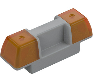 Duplo Medium Stone Gray Siren with Transparent Orange Lights (15613 / 87072)