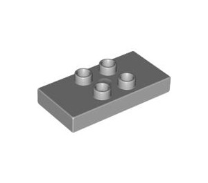 Duplo Medium Stone Gray Tile 2 x 4 x 0.33 with 4 Center Studs (Thick) (6413)