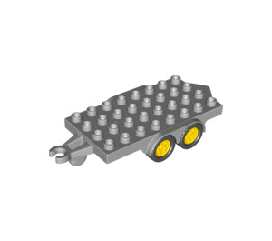 Duplo Medium Stone Gray Universal Trailer Assembly (18520)