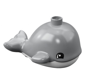 Duplo Medium Stone Gray Whale Calf (52255)