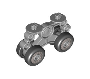 Duplo Medium Stone Gray Wheel Suspension with 4 Wheel (52925 / 53142)