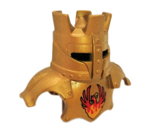 Duplo Metallic goud Helm met Phoenix (54613)