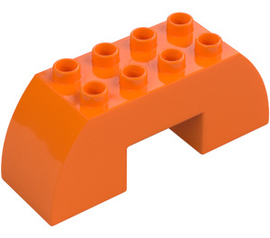 Duplo Oranje Boog Steen 2 x 6 x 2 Gebogen (11197)