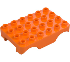 Duplo Orange Base Plate with wheel Arch 4 x 6 (24180)