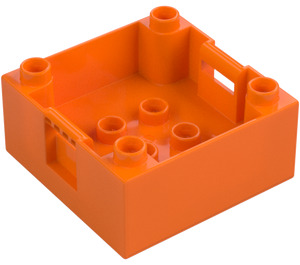 Duplo Naranja Caja con Asa 4 x 4 x 1.5 (18016 / 47423)