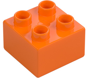 Duplo Pomarańczowy Cegła 2 x 2 (3437 / 89461)