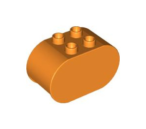 Duplo Orange Brique 2 x 4 x 2 avec Arrondi Ends (6448)