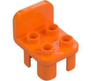 Duplo orange Chair 2 x 2 x 2 med knops (6478 / 34277)