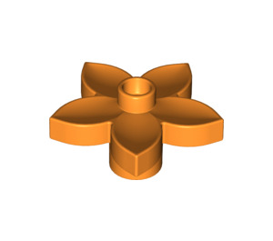 Duplo Orange Flower with 5 Angular Petals (6510 / 52639)