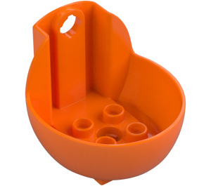 Duplo Oransje Gondola med Rotation Stift (29306)