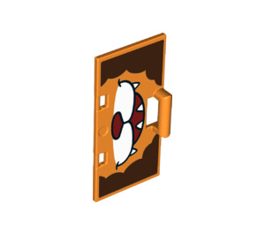 Duplo Orange Deckel for Rahmen 2 x 4 x 2 mit Lions mouth (10563 / 36536)