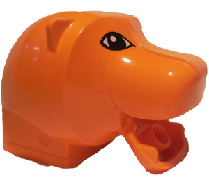 Duplo Orange Lion Head with Eyes and Opening Mouth (44221 / 44223)